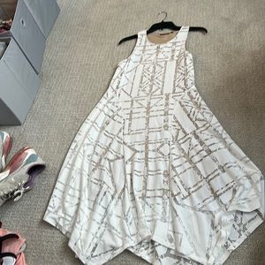 Apt 9, med size, white outside with nude under dress.